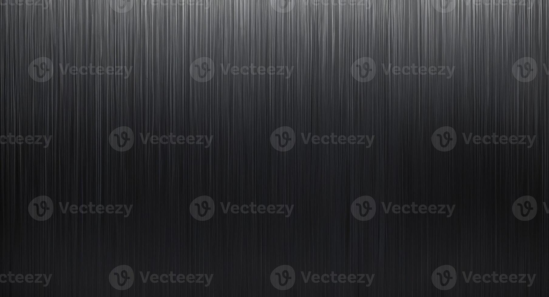 Black Metallic Background with Fine Brushed Texture in Vertical Lines. photo