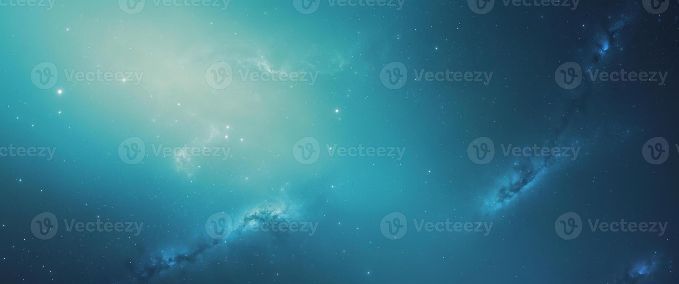 teal blue galaxy space , copy space concept for wallpaper or background. photo