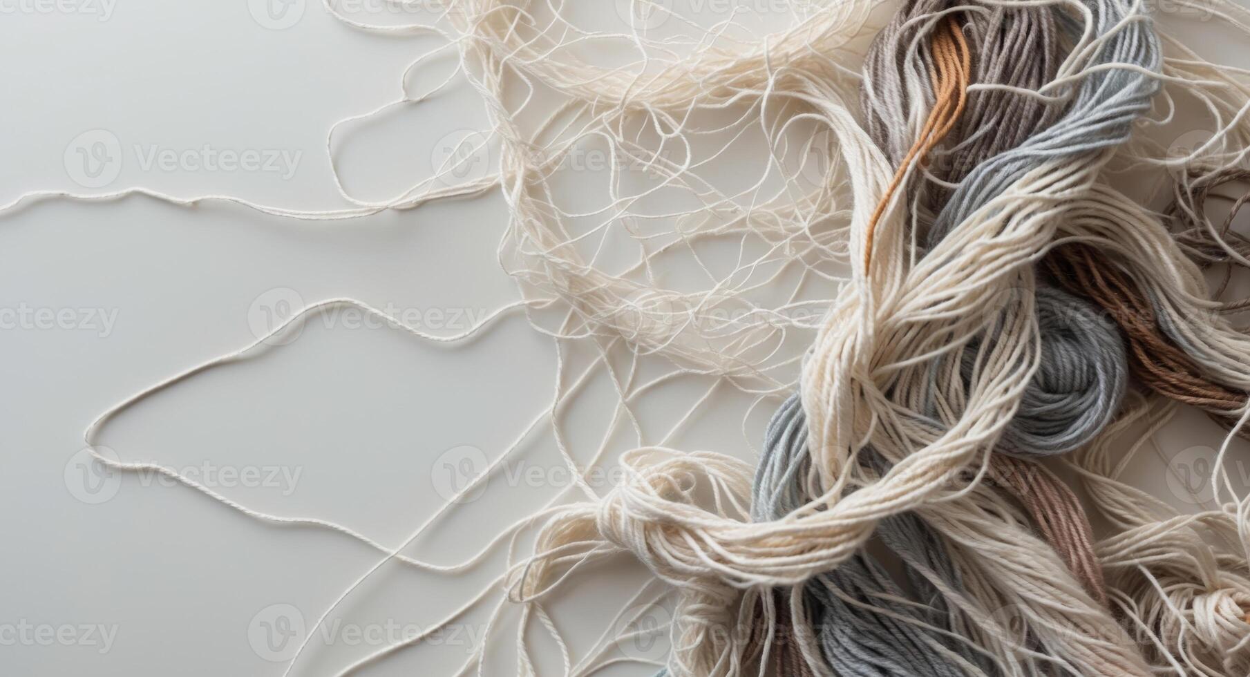 Exploring the intricate web of tangled yarn symbolizes the challenge of setting clear boundaries in relationships. photo