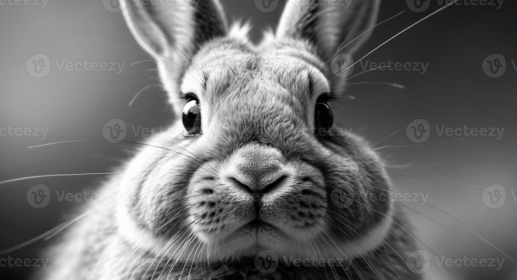 A close up of a rabbit looking at the camera photo