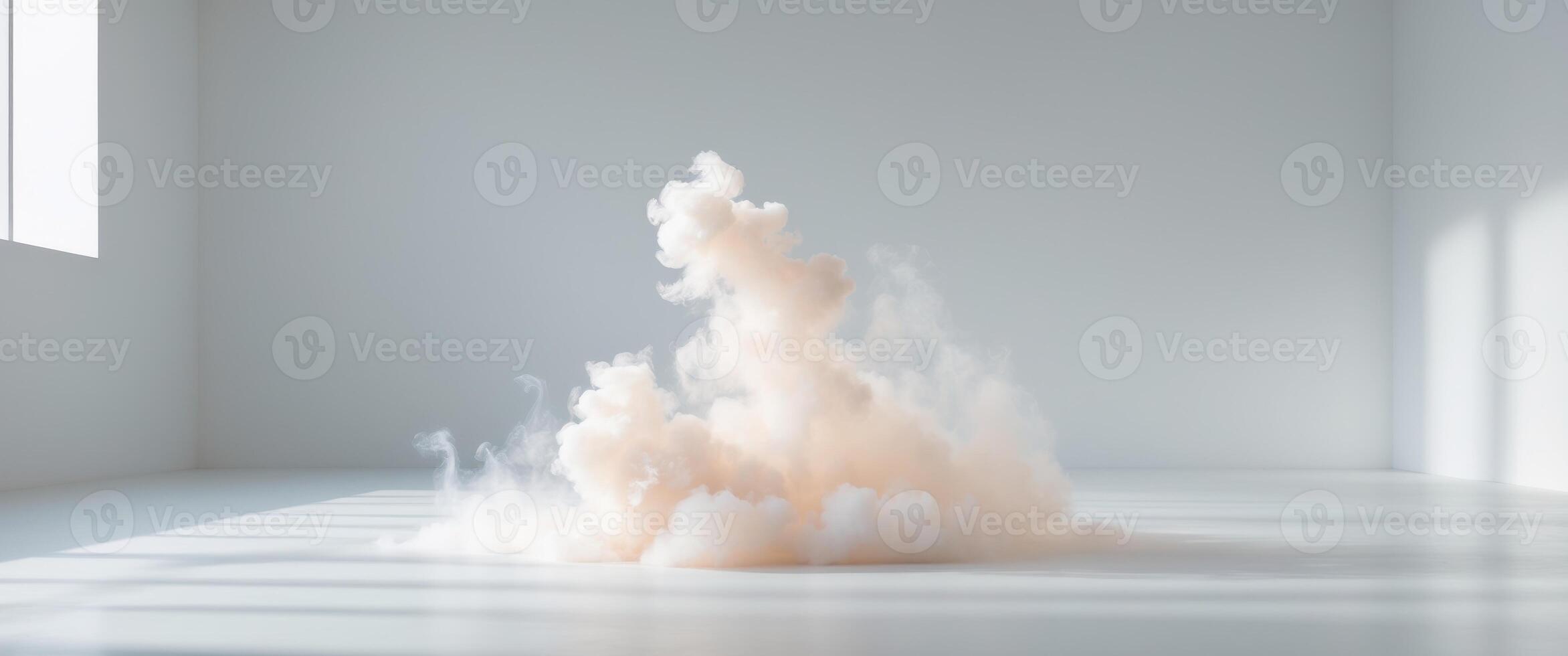 smoke on studio , copy space concept for wallpaper or background. photo