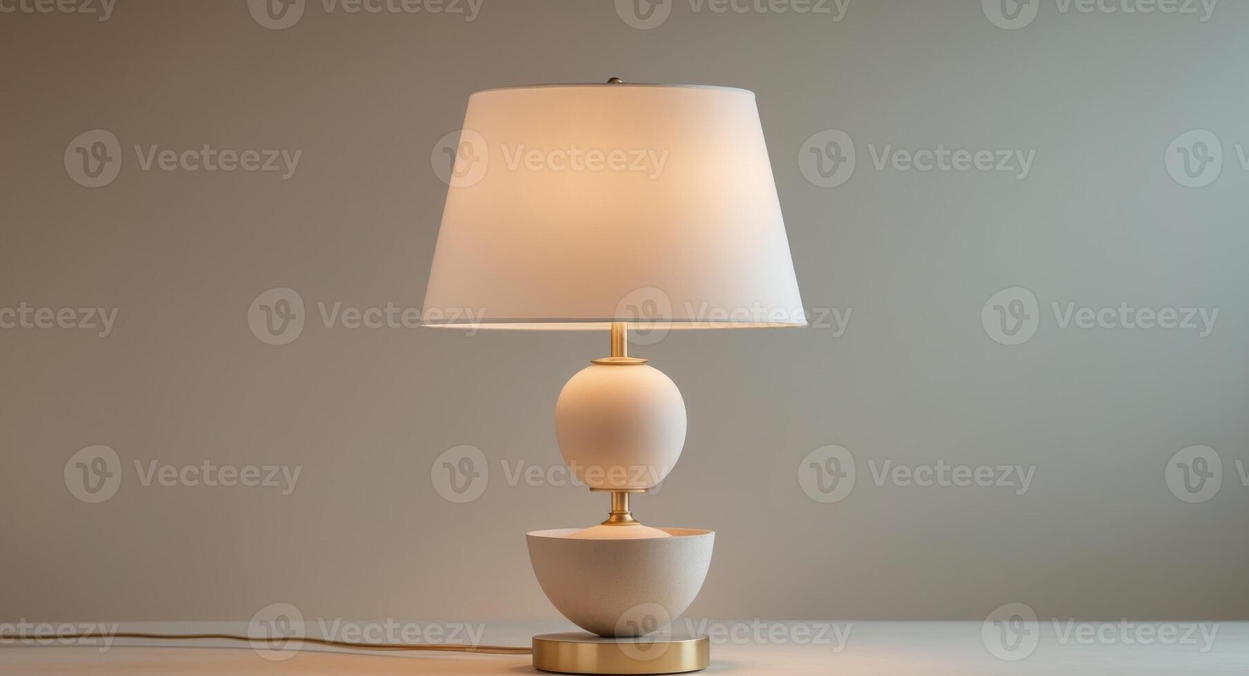 Stylish and Elegant Table Lamp Featuring a Unique Base Perfect for Enhancing Home Decor. photo