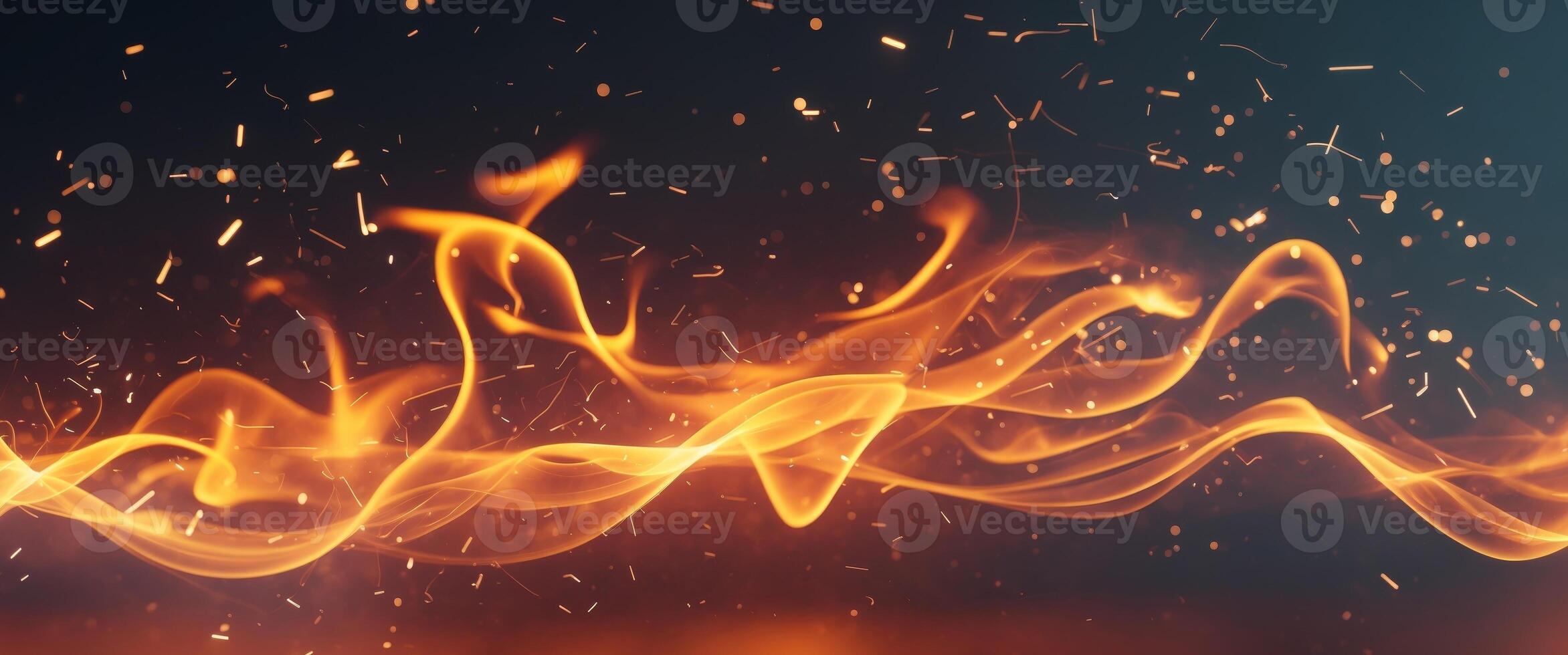 Flames and Sparks Abstract Glow Fire Background with Dynamic Composition and High Contrast Lighting photo