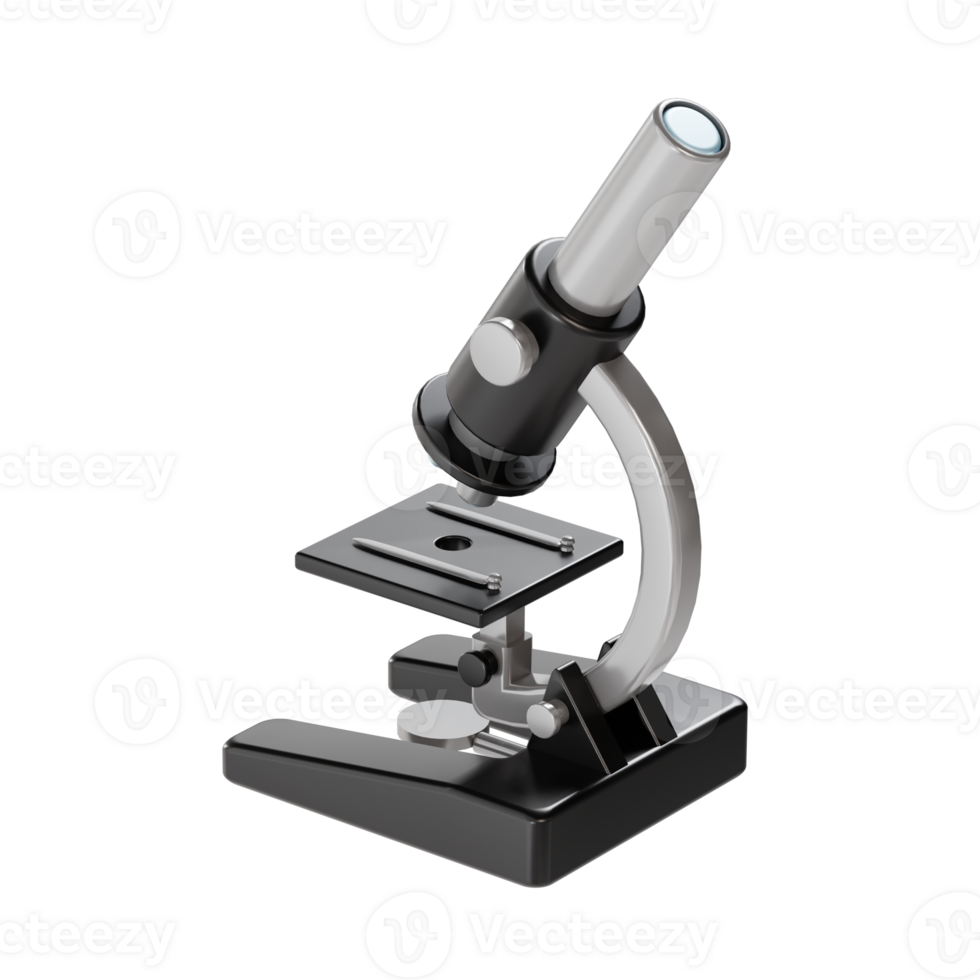 Stylish Black Microscope with Sleek Design png