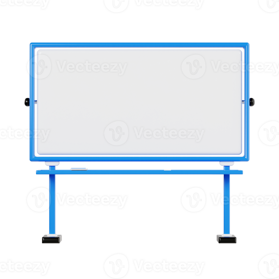 3D Portable Whiteboard with Metal Frame png