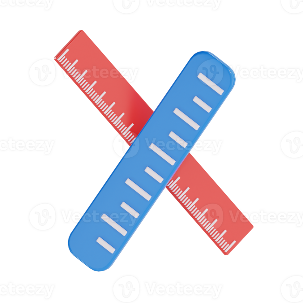 Measurement Tools 3D Rulers in Modern Design png