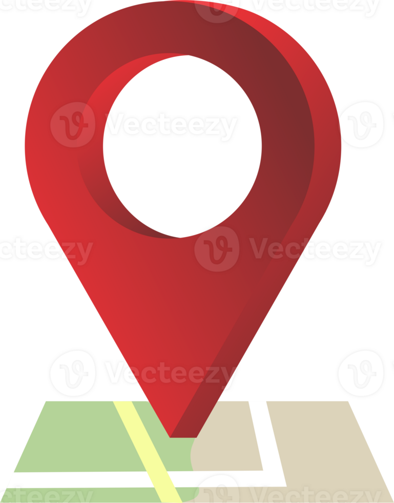 Red pin map location logo png