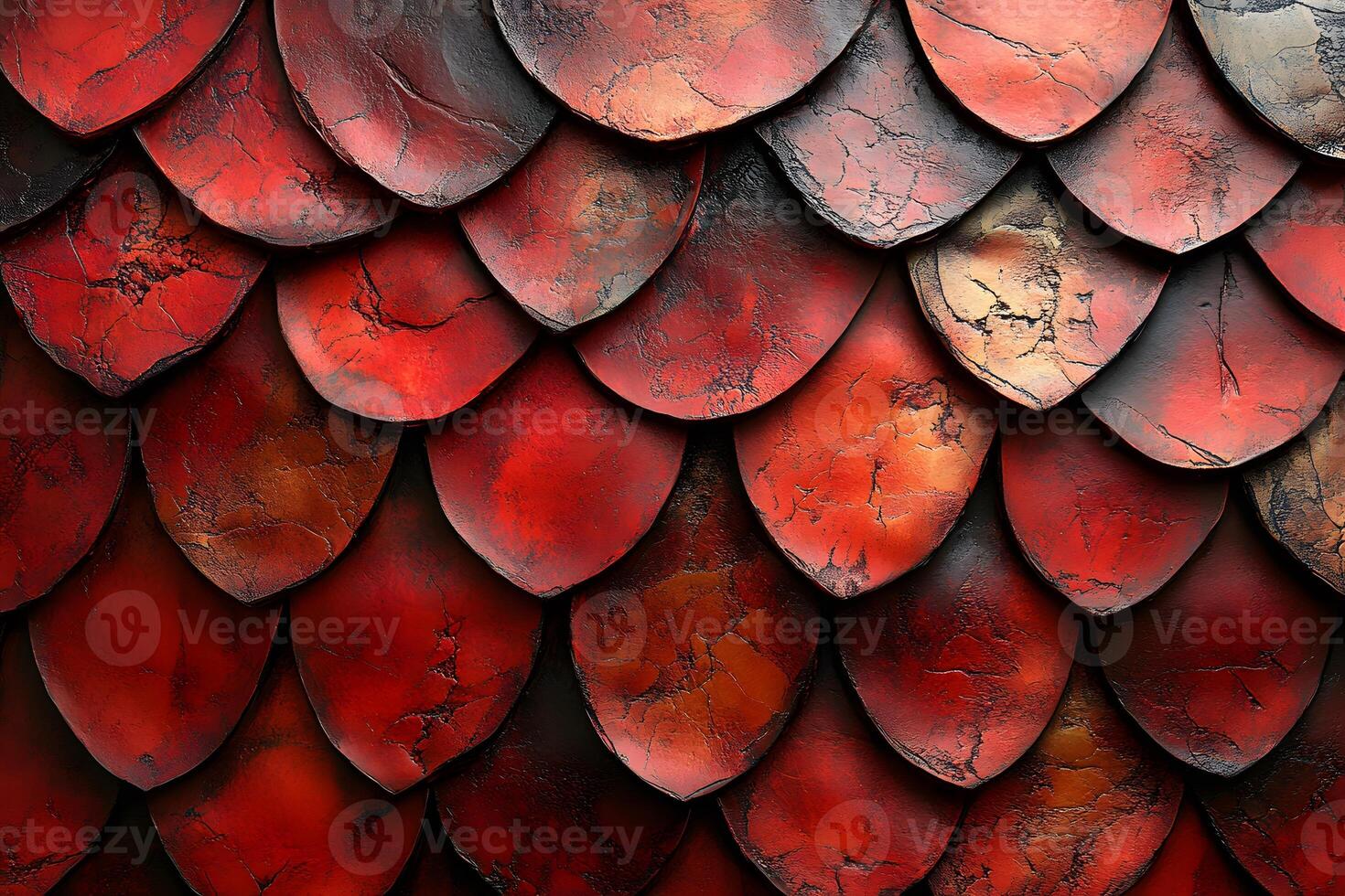 Red Dragon Scale Pattern Texture for Design and Decoration Projects photo
