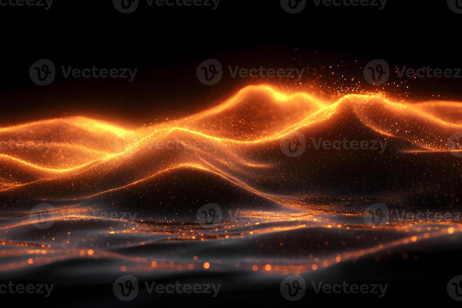 Glowing Abstract Wave - Vibrant Energy Flow Design for Digital Art and Backgrounds photo
