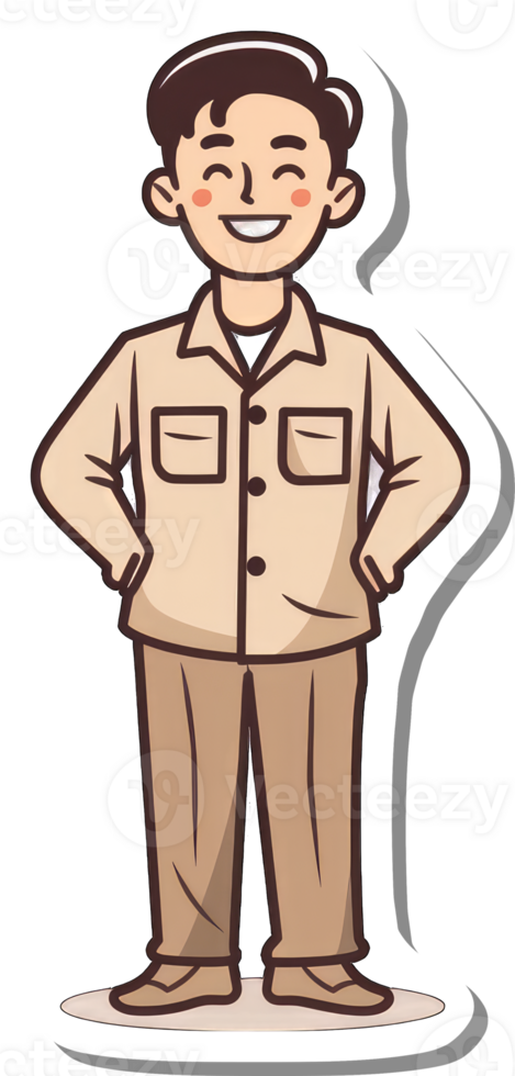 A man in a uniform sticker png