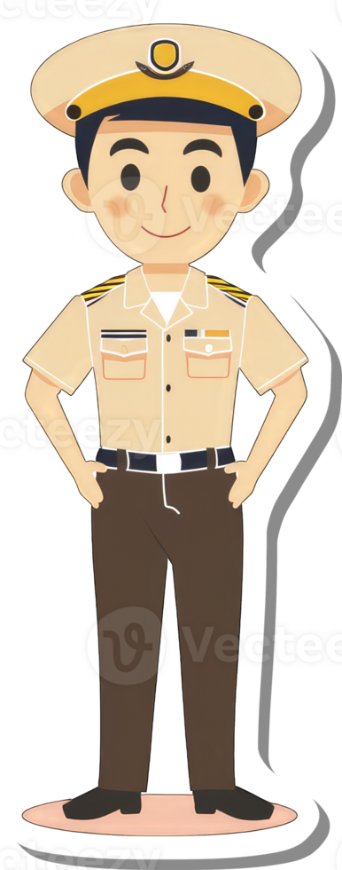 A sticker of a police officer png