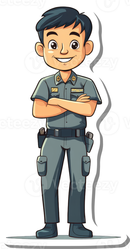 Cartoon police officer by kimberly png