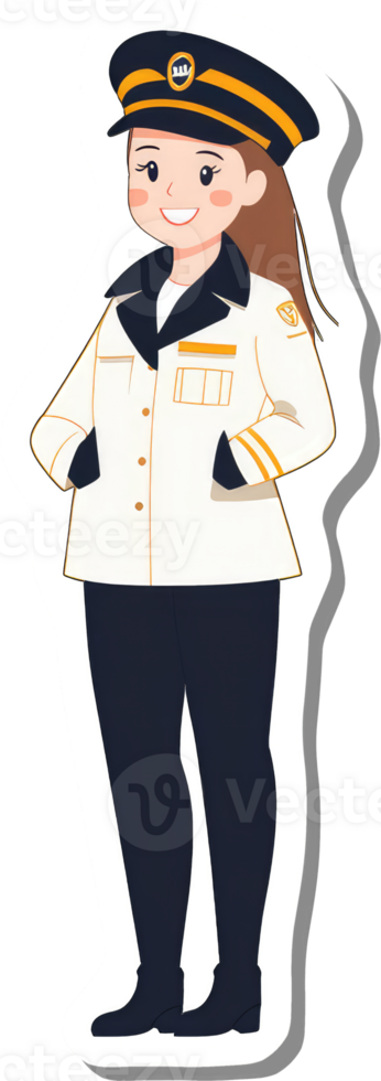 A Female Character Wearing A Stylish Officer Uniform png
