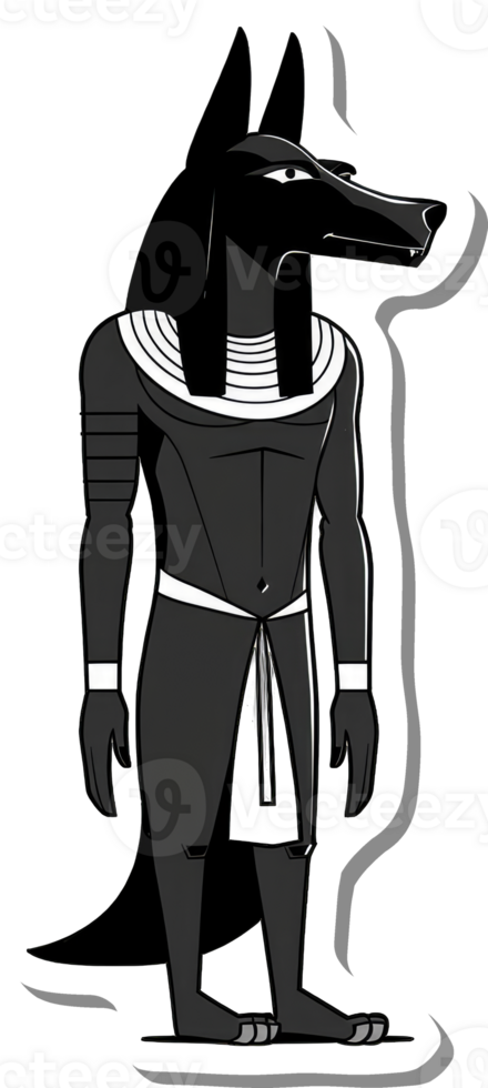Anubis egyptian pharaoh sticker png
