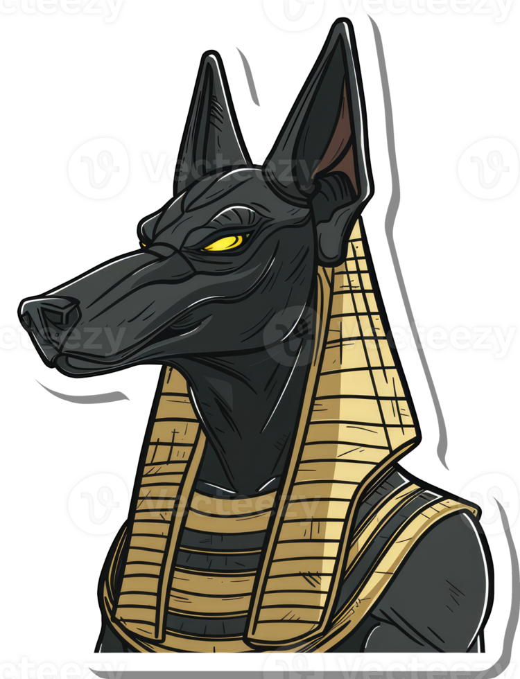 Anubis dog sticker png