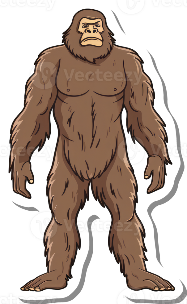 A Bigfoot Illustration Stands Tall And Strong png