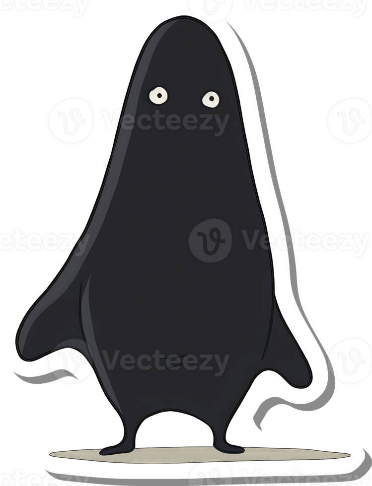 A Dark Figure Stands With Two Small Eyes png