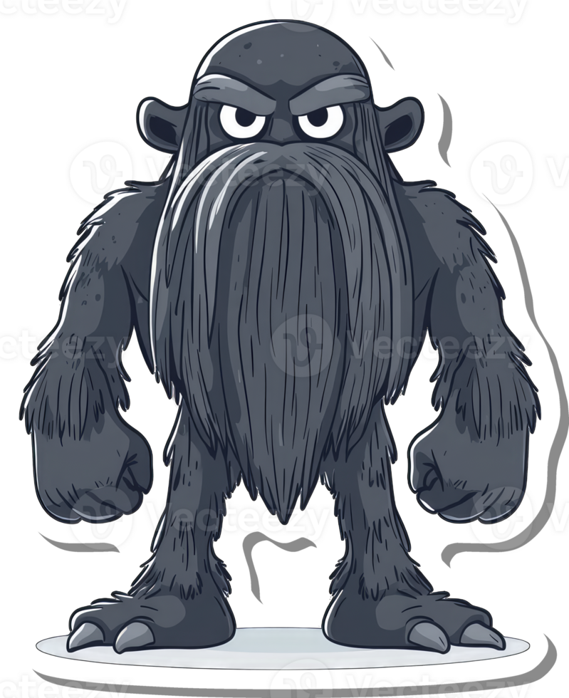 Grumpy Bigfoot Stands Ready For Adventure png