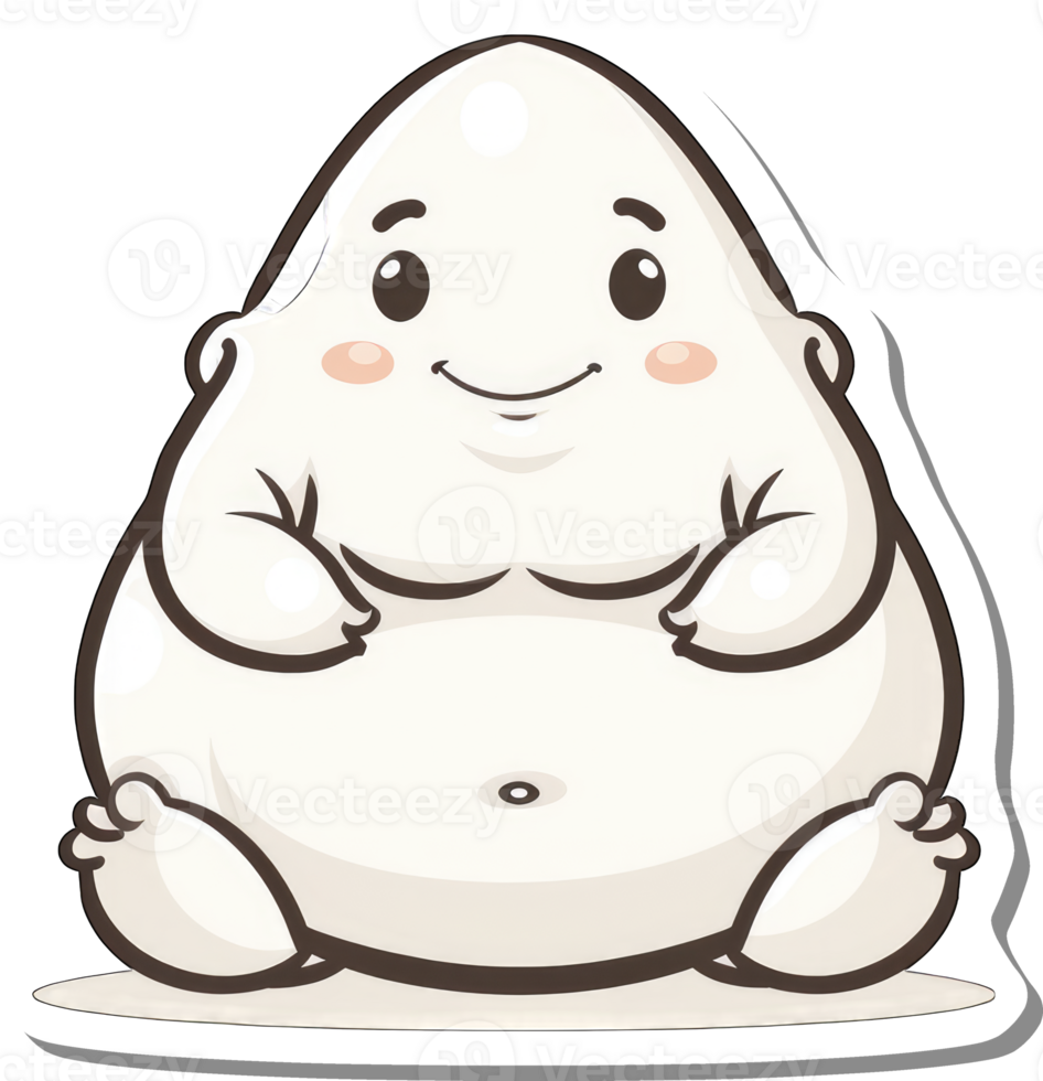 Adorable Cartoon Creature Sitting Contentedly png