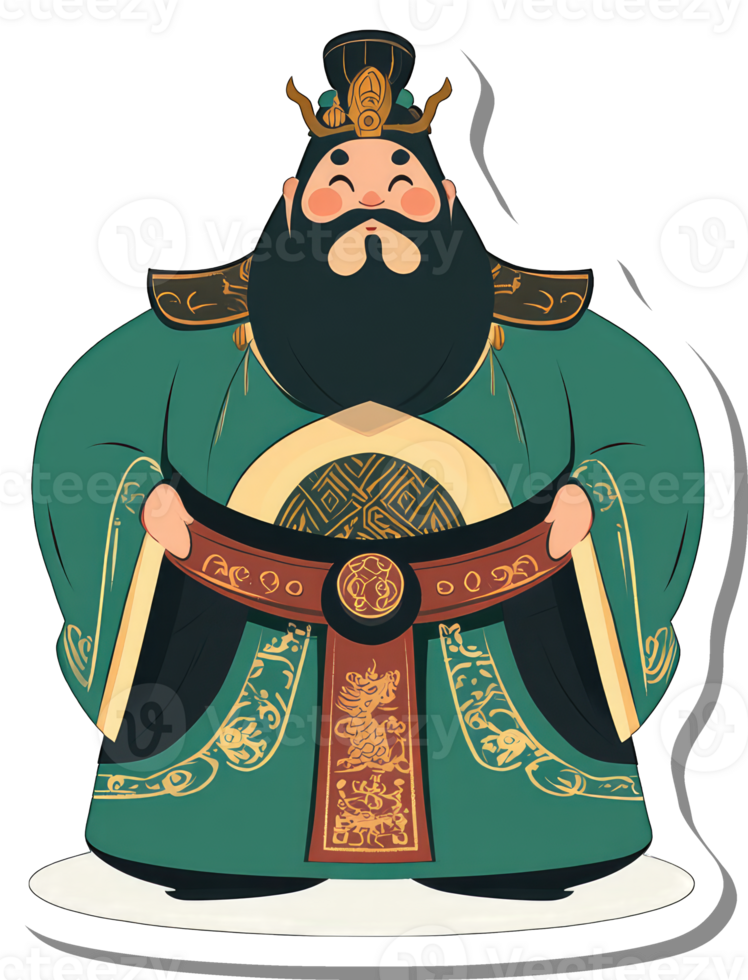 A Cartoon Depiction Of A Chinese Official In Formal Attire png