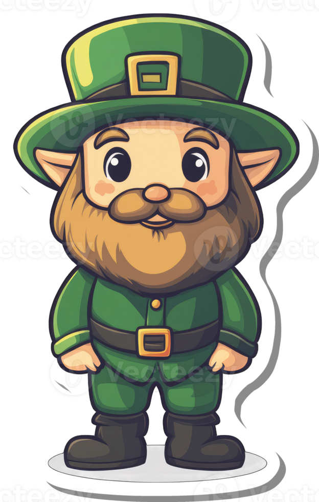 A Cartoon Leprechaun Wearing A Green Hat And Outfit png