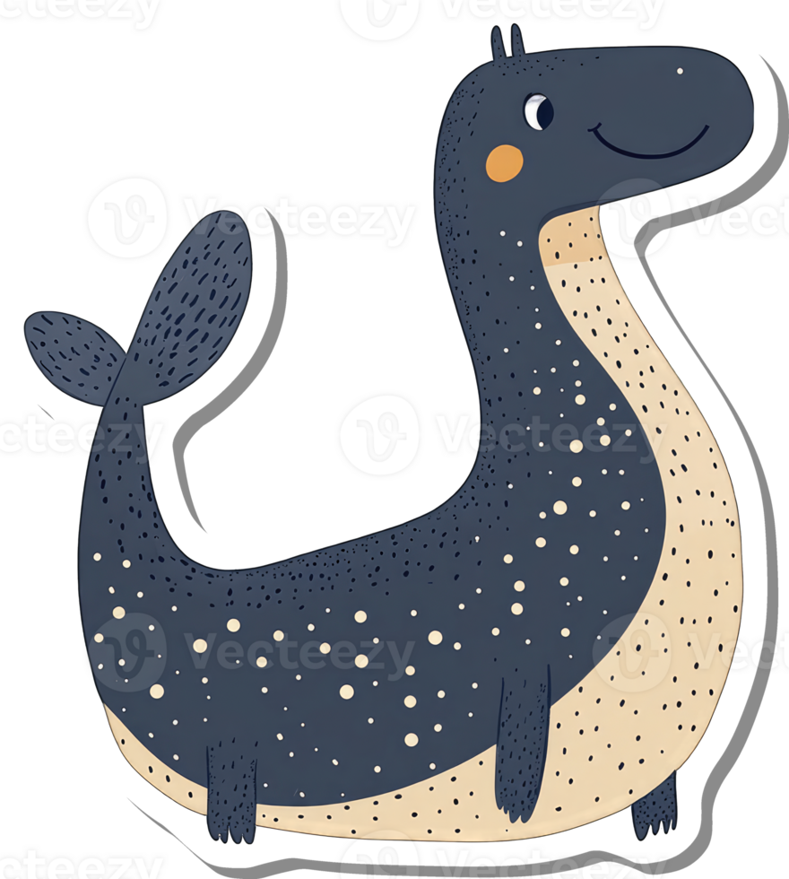 Adorable Cartoon Seal Design Featuring Dots And Tail png