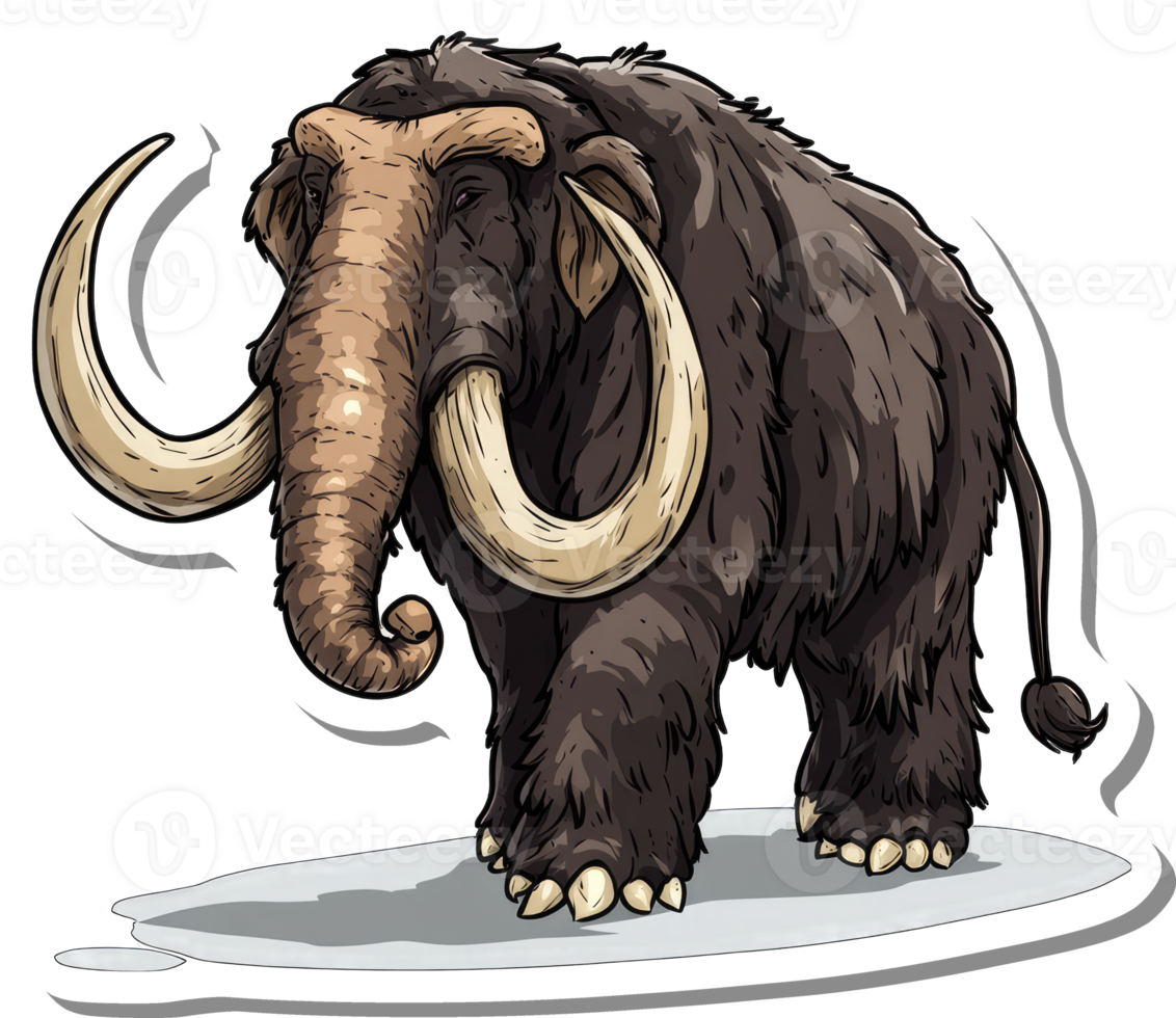 Woolly Mammoth Illustration Depicting Ancient Creature png