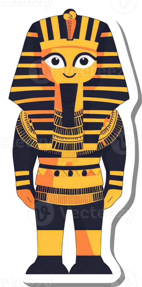 A Cartoon Depiction Of An Ancient Egyptian Pharaoh png