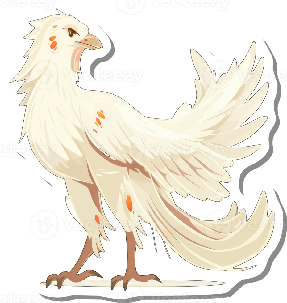Elegant White Bird With Long Tail Feathers png