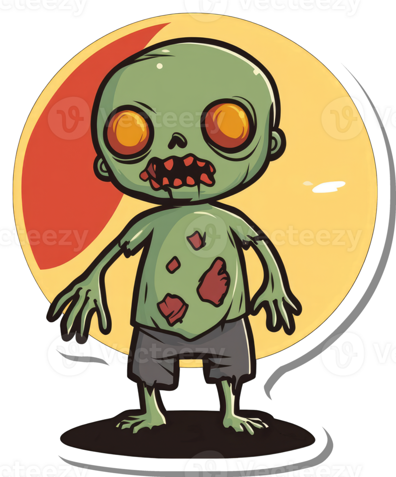 A Cute Little Zombie Character Design png