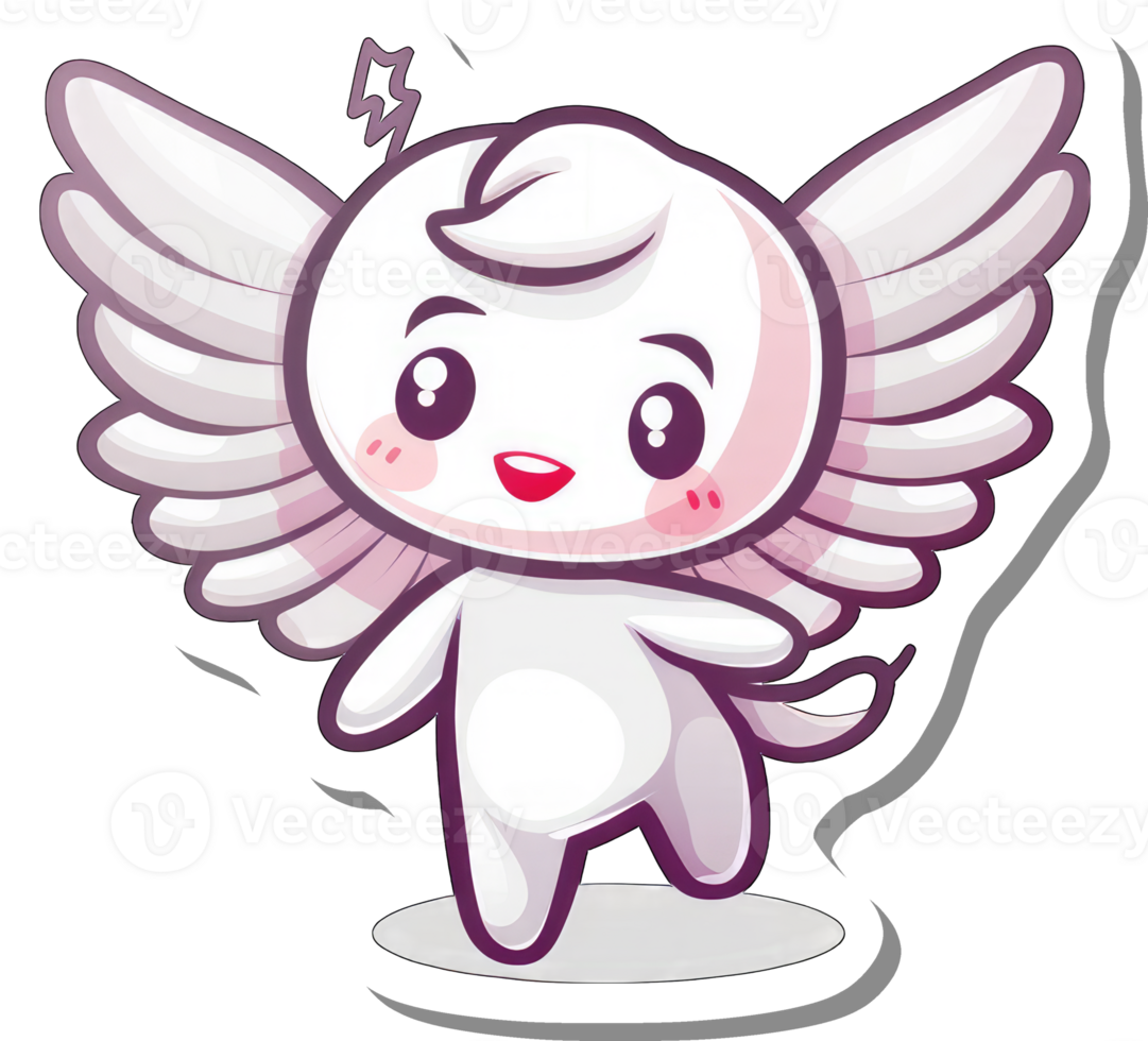 Adorable Winged Creature With A Happy Expression png