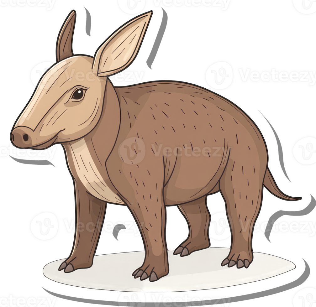 A Cartoon Illustration Of A Young Aardvark png