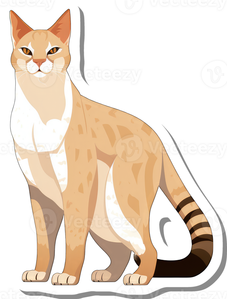 A Sand Cat Sitting Calmly and Gracefully png