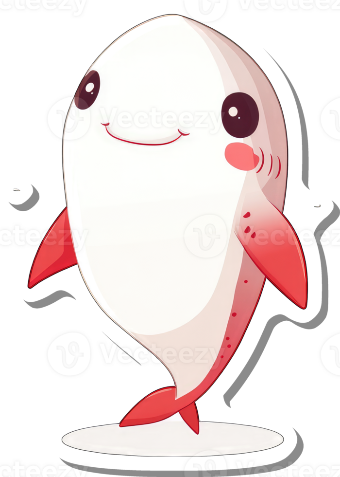 Adorable Cartoon Whale Sticker Design Illustration png