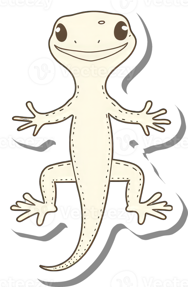 A Happy Cartoon Gecko Shows Its Smile png
