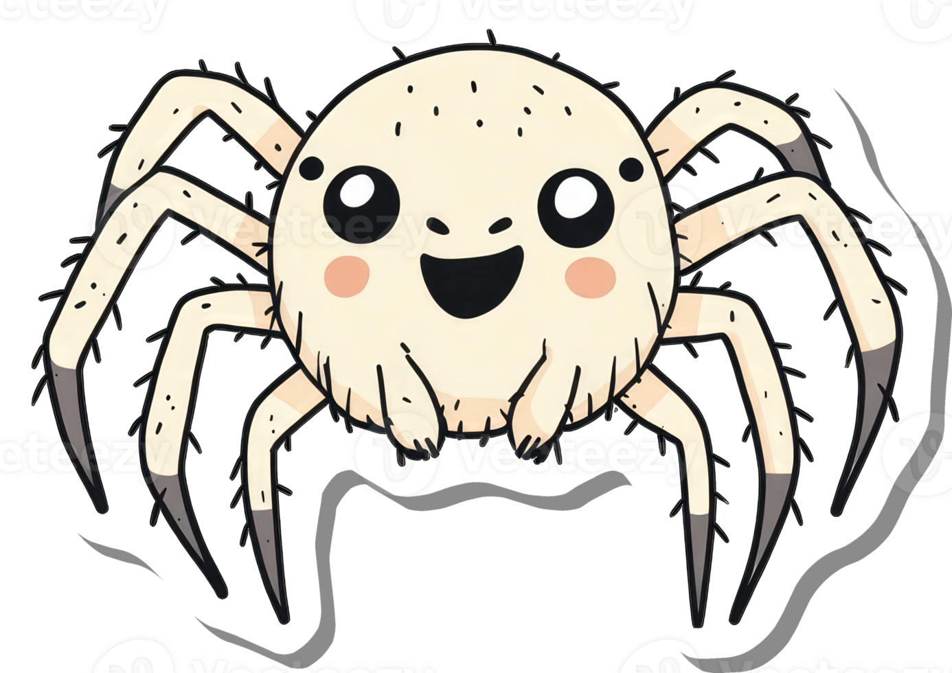A Cute Cartoon Spider With A Happy Face png