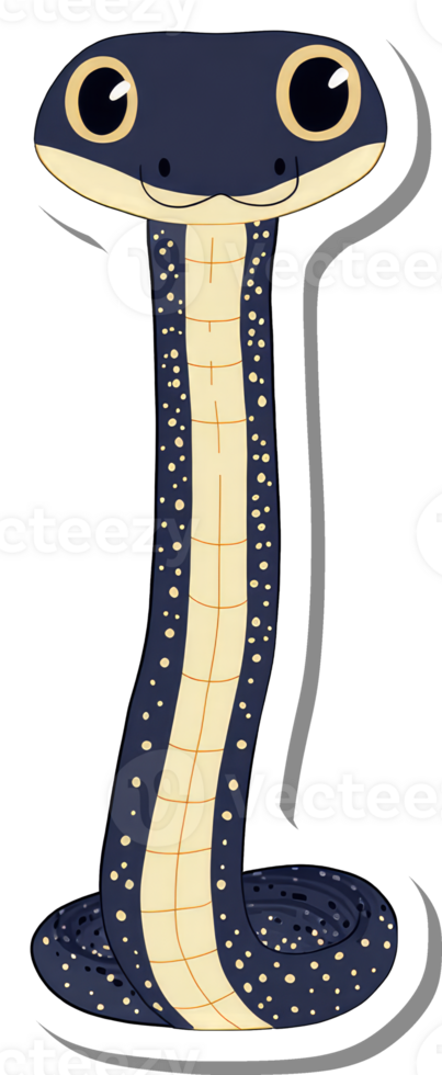 Adorable Cartoon Snake With Big Eyes And Spots png