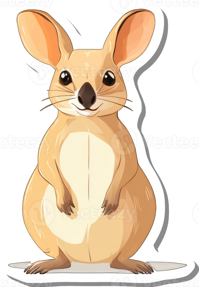 Adorable Cartoon Illustration Of A Small Tan Rodent png