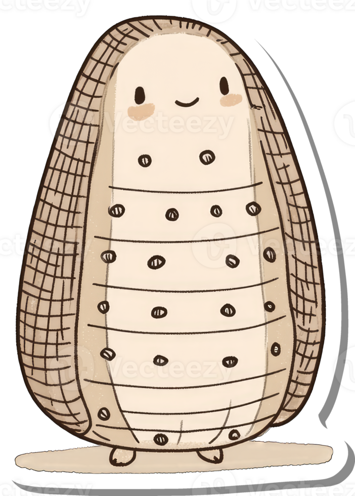Adorable Cartoon Armadillo Character Design Illustration png