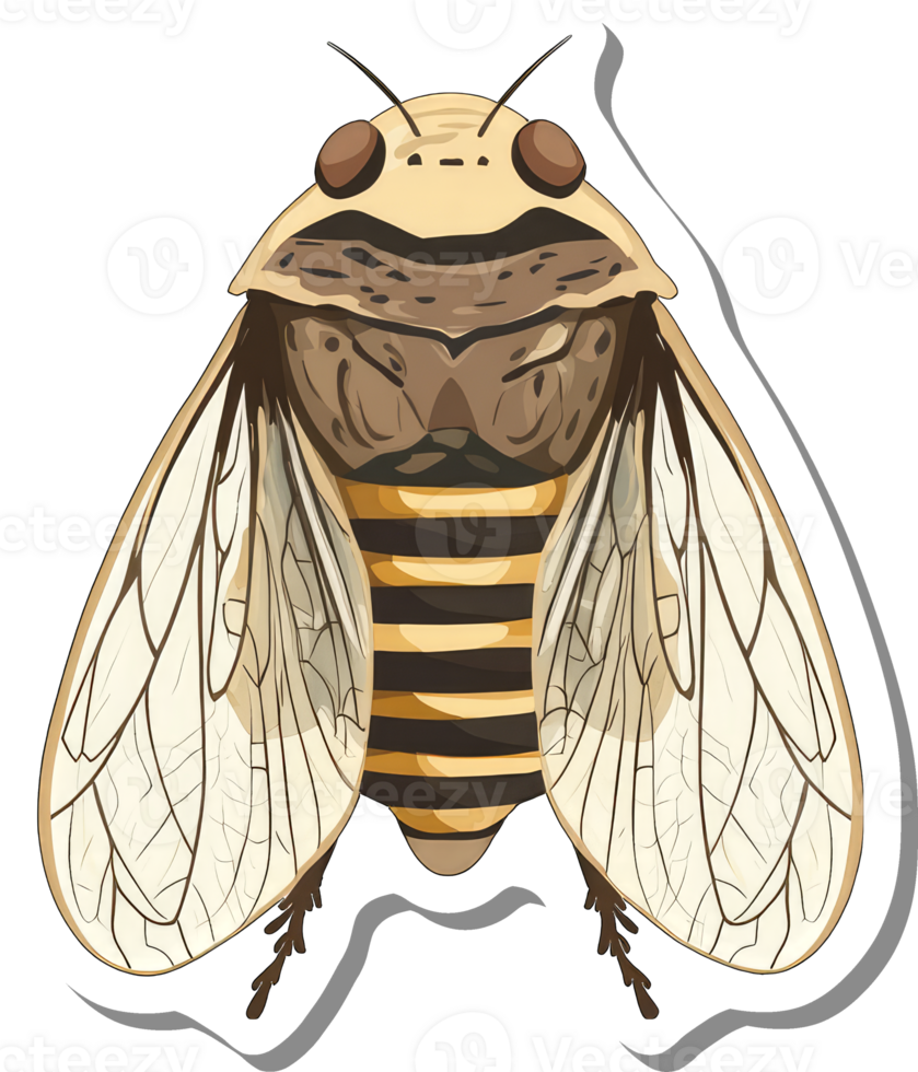 Detailed Illustration Of A Honeybee Like Insect png