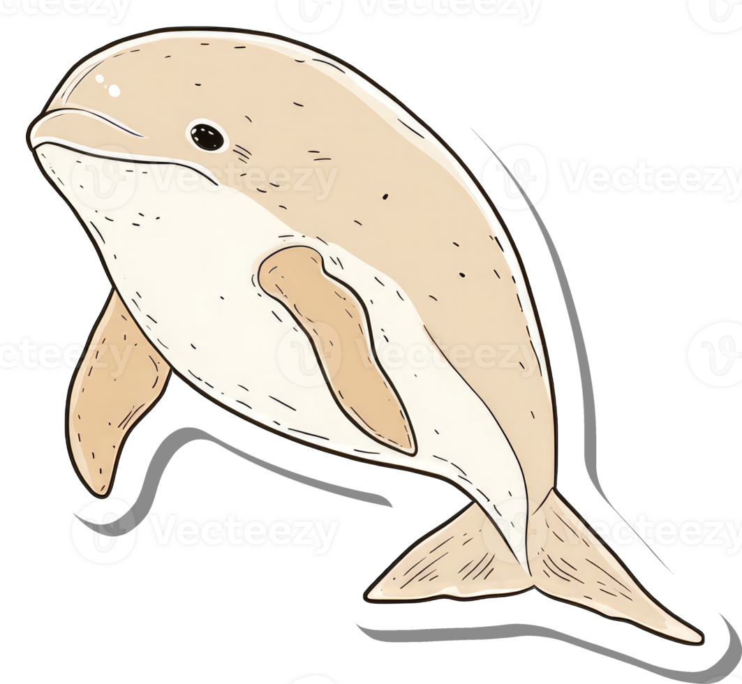 A Cute Cartoon Dolphin Swimming Gracefully png