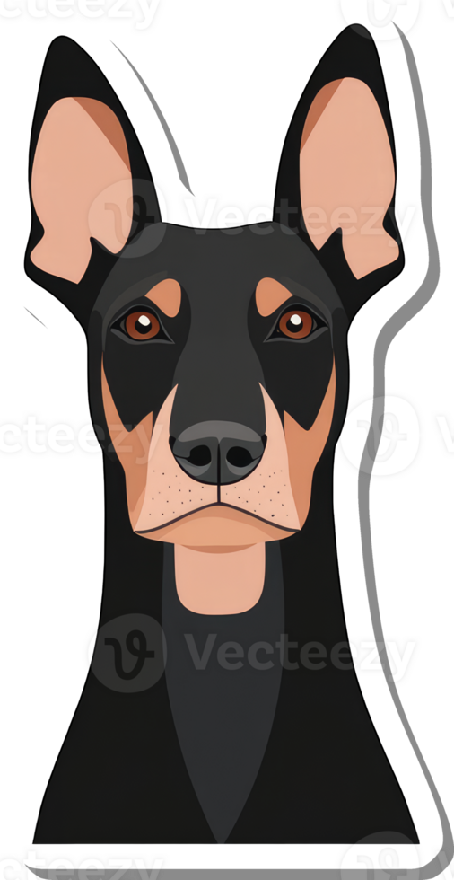 A Black And Tan Dog Portrait Shows Its Face png