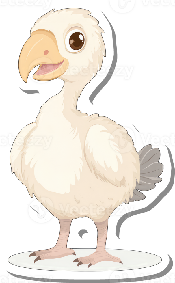 Adorable White Dodo Bird Illustration Cartoon png