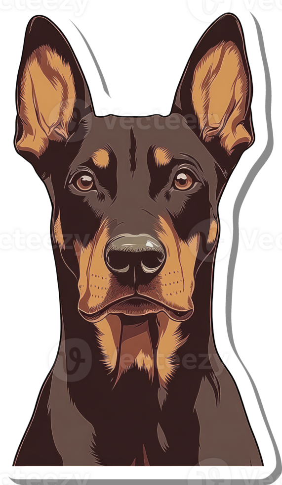 Doberman Pinscher Dog Portrait Canine Breed Image png