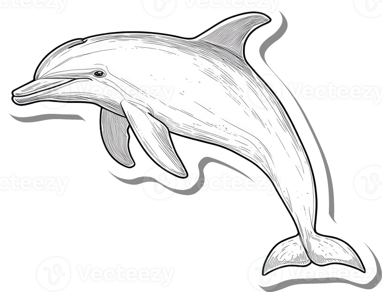 A leaping dolphin gracefully swims through the ocean png