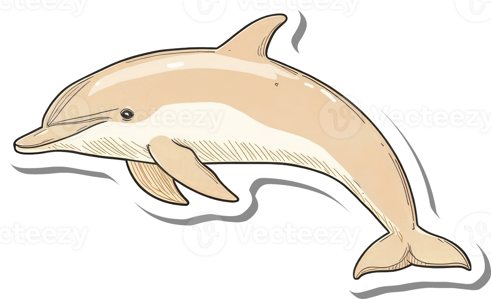 A Pale Beige Dolphin Leaping Gracefully Through Water png