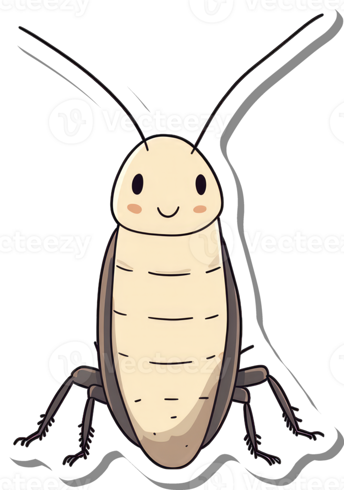 A Cute Cartoon Cockroach Character Illustration png