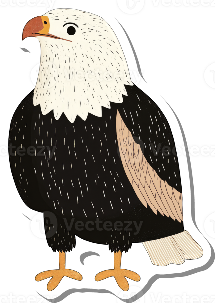 A stylized illustration of a bald eagle png