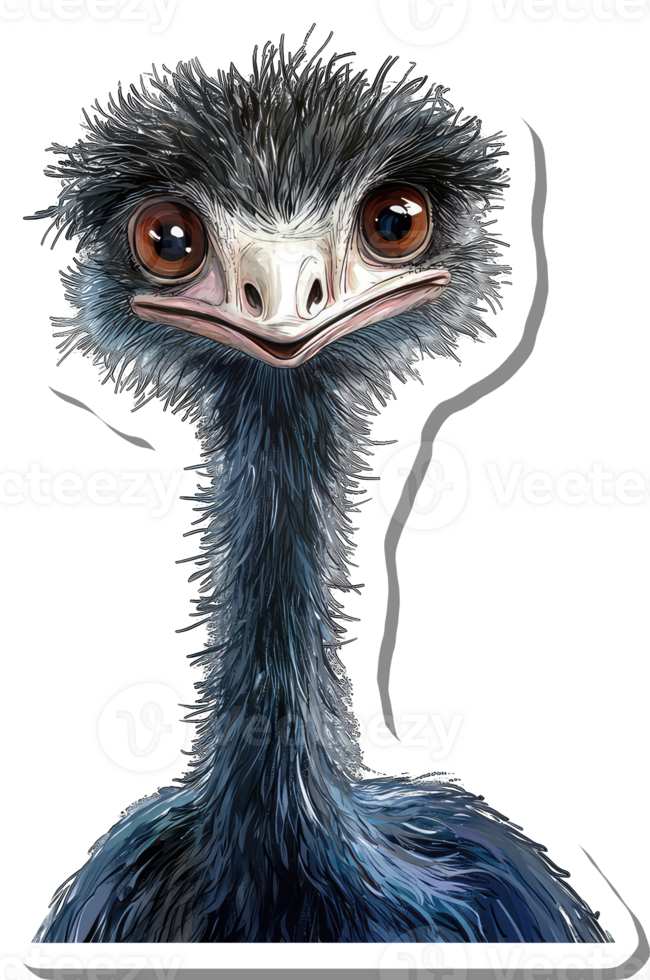 A Close Up Portrait Of An Emu Bird png