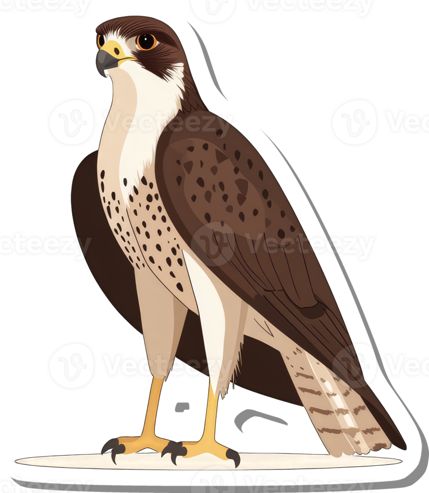 A Striking Illustration Of A Powerful Peregrine Falcon png